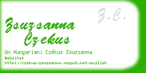 zsuzsanna czekus business card